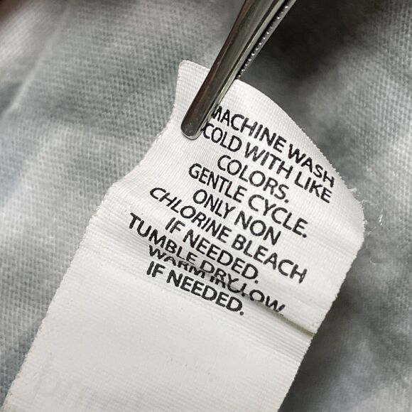 Pure Jill Size XL Tie Dye Striped Gray Cotton Comfy Open Front Cardigan Sweater - Picture 7 of 7